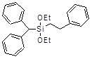 (Diphenylmethyl)(2-phenylethyl)diethoxysilane 구조식, C25H30O2Si