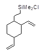 2-(2.4-Divinyl)cyclohexylethyldimethylchlorosilane (isomeric mixture) 구조식, C14H25ClSi