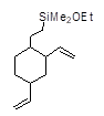 2-(2,4-Divinyl)cyclohexylethyldimethylethoxysilane (isomeric mixture) 구조식, C16H30OSi