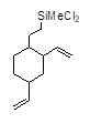 2-(2.4-Divinyl)cyclohexylethylmethyldichlorosilane (isomeric mixture) 구조식, C13H22Cl2Si