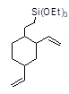 2-(2,4-Divinyl)cyclohexylethyltriethoxysilane (isomeric mixture) 구조식, C18H34O3Si