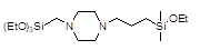 1-(3-(Ethoxydimethylsilyl)propyl)-4-((triethoxysilyl)methyl)piperazine>90% 구조식, C18H42N2O4Si2