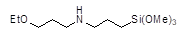 3-[N-(3-Ethoxypropyl)amino]propyltrimethoxysilane 구조식, C11H27NO4Si