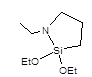 N-Ethyl-aza-2,2-diethoxysilacyclopentane 구조식, C9H21NO2Si