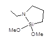N-Ethyl-aza-2,2-dimethoxysilacyclopentane 구조식, C7H17NO2Si
