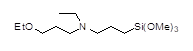 3-[N-Ethyl-N-(3-ethoxypropyl)amino]propyltrimethoxysilane 구조식, C13H31NO4Si