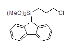 (9-Fluorenyl)-(3-chloropropyl)dimethoxysilane 구조식, C18H21ClO2Si
