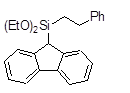 (9-Fluorenyl)-(2-phenylethyl)diethoxysilane 구조식, C25H28O2Si