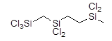 1,1,1,3,3,6,6-Heptachloro-1,3,6-trisilaheptane 구조식, C4H9Cl7Si3