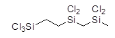1,1,1,4,4,6,6-Heptachloro-1,4,6-trisilaheptane 구조식, C4H9Cl7Si3
