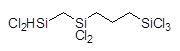 1,1,3,3,7,7,7-Heptachloro-1,3,7-trisilaheptane 구조식, C4H9Cl7Si3