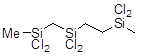 2,2,4,4,7,7-Hexachloro-2,4,7-trisilaoctane 구조식, C5H12Cl6Si3