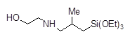 [N-(2-Hydroxyethyl)-3-aminoisobutyl]triethoxysilane 구조식, C12H29NO4Si