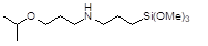 3-[N-(3-Isopropoxypropyl)amino]propyltrimethoxysilane 구조식, C12H29NO4Si
