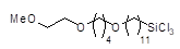 11-[4-(2-Methoxyethoxy)butyloxy]undecyltrichlorosilane 구조식, C18H37Cl3O3Si