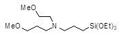 3-[N-(2-Methoxyethyl)-N-(3-methoxypropyl)amino]propyltriethoxysilane 구조식, CAS 2163068-97-9, C16H37NO5Si