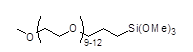 2-[Methoxy(polyethyleneoxy)9-12propyl]trimethoxysilane,tech-90 구조식, CAS 65994-07-2, CH3O(C2H4O)9-12(CH2)3Si(OCH3)3