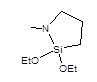 N-Methyl-aza-2,2-diethoxysilacyclopentane 구조식, C8H19NO2Si