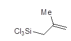 2-Methyl-2-propenyltrichlorosilane 구조식, CAS 18147-56-3, C4H7Cl3Si