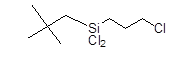 Neopentyl(3-chloropropyl)dichlorosilane 구조식, C8H17Cl3Si