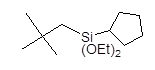 Neopentyl(cyclopentyl)diethoxysilane 구조식, C14H30O2Si