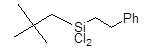 Neopentyl(2-phenylethyl)dichlorosilane 구조식, C13H20Cl2Si