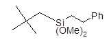Neopentyl(2-phenylethyl)dimethoxysilane 구조식, C15H26O2Si