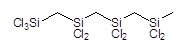 1,1,1,3,3,5,5,7,7-Nonachloro-1,3,5,7-tetrasilaoctane 구조식, C4H9Cl9Si4