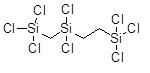 1,1,1,3,3,6,6,6-Octachloro-1,3,6-trisilahexane 구조식, C3H6Cl8Si3