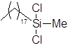 n-Octadecylmethyldichlorosilane, 95% (Contains isomers) 구조식, CAS 5157-75-5, C19H40Cl2Si