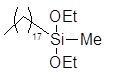 n-Octadecylmethyldiethoxysilane, 95% (Contains isomers) 구조식, CAS 70851-50-2, C23H50O2Si