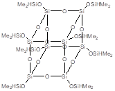 Octakis(dimethylsiloxy)-T8-silsesquioxane 구조식, CAS 125756-69-6, C16H56O20Si16