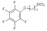 11-Pentafluorophenoxyundecyltrichlorosilane 구조식, C17H22Cl3F5OSi