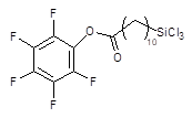 11-Pentafluorophenylundecanoatetrichlorosilane 구조식, C17H20Cl3F5O2Si