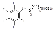 11-Pentafluorophenylundecanoatetriethoxysilane 구조식, CAS 1197981-08-0, C23H35F5O5Si