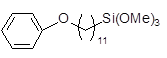 11-Phenoxyundecyltrimethoxysilane 구조식, C20H36O4Si