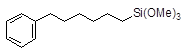 6-Phenylhexyltrimethoxysilane 구조식, CAS 1640036-44-7, C15H26O3Si