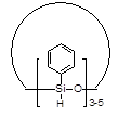 Phenylhydrocyclosiloxanes (Contains linears) 구조식, ((C6H5)HSiO)3-5