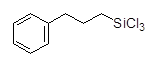 3-Phenylpropyltrichlorosilane 구조식, CAS 13617-40-8, C9H11Cl3Si