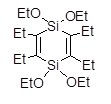 2,3,5,6-Tetraethyl-1,1,4,4-tetraethoxy-1,4-disilacyclohexa-2,5-diene 구조식, C20H40O4Si2