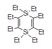 2,3,5,6-Tetraethyl-1,1,4,4-tetraethyl-1,4-disilacyclohexa-2,5-diene 구조식, C20H40Si2