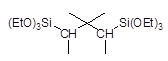 1,2,2,3-Tetramethyl-1,3-bis(triethoxysilyl)propane 구조식, C19H44O6Si2