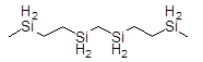 2,5,7,10-Tetrasilaundecane 구조식, C7H24Si4