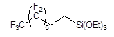 (Tridecafluoro-1,1,2,2-tetrahydrooctyl)triethoxysilane 구조식, CAS 51851-37-7, C14H19F13O3Si