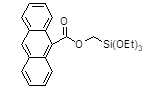 Triethoxysilylmethyl anthracene-9-carboxylate 구조식, CAS 313482-99-4, C22H26O5Si