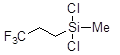 3,3,3-Trifluoropropylmethyldichlorosilane 구조식, CAS 675-62-7, C4H7Cl2F3Si