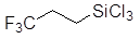 3,3,3-Trifluoropropyltrichlorosilane 구조식, CAS 592-09-6, C3H4Cl3F3Si