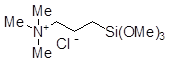 N-Trimethoxysilylpropyl-N,N,N-trimethylammonium chloride,50% in methanol 구조식, CAS 35141-36-7, C9H24ClNO3Si