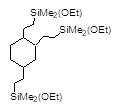 1,2,4-[Tris(2-dimethylethoxysilylethyl)]cyclohexane 구조식, C24H54O3Si3