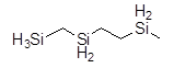 1,3,6-Trisilaheptane 구조식, C4H16Si3
